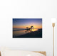 Hawaii, Lanikai, Empty beach chair at sunset Wall Mural