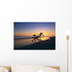 Hawaii, Lanikai, Empty beach chair at sunset Wall Mural