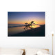 Hawaii, Lanikai, Empty beach chair at sunset Wall Mural