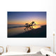 Hawaii, Lanikai, Empty beach chair at sunset Wall Mural