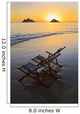 Hawaii, Lanikai, Empty beach chair at sunset Wall Mural