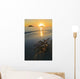 Hawaii, Lanikai, Pair of empty beach chairs at sunset Wall Mural