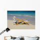 A lounge chair on the white sandy beach of Lanikai Wall Mural