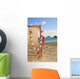A lounge chair on the white sandy beach of Lanikai Wall Mural