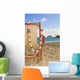 A lounge chair on the white sandy beach of Lanikai Wall Mural