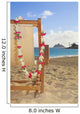 A lounge chair on the white sandy beach of Lanikai Wall Mural