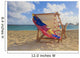 A lounge chair on the white sandy beach of Lanikai Wall Mural
