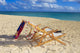 Two lounge chairs on the white sandy beach of Lanikai Wall Mural