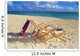 Two lounge chairs on the white sandy beach of Lanikai Wall Mural