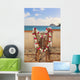 Two lounge chairs on the white sandy beach of Lanikai Wall Mural