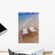 Two lounge chairs on the white sandy beach of Lanikai Wall Mural
