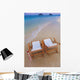 Two lounge chairs on the white sandy beach of Lanikai Wall Mural