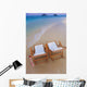 Two lounge chairs on the white sandy beach of Lanikai Wall Mural