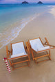 Two lounge chairs on the white sandy beach of Lanikai Wall Mural
