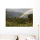 Hawaii, Maui, A rainbow over the lush Kaupo Gap Wall Mural