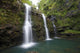 The three Waikani Falls with a clear blue pond on The Road To Hana Wall Mural