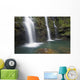 The three Waikani Falls with a clear blue pond on The Road To Hana Wall Mural