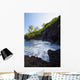 The rocky coastline of Waianapanapa showing the movement of the water Wall Mural