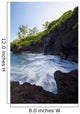 The rocky coastline of Waianapanapa showing the movement of the water Wall Mural