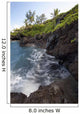 The rocky coastline of Waianapanapa showing the movement of the water Wall Mural