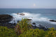Hawaii, Maui, Hana, The moon rising over soft ocean Wall Mural
