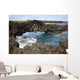 Hawaii, Maui, Hana, Lava rock formation arches over ocean Wall Mural