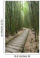 Trail through bamboo forest on the Pipiwai trail Wall Mural