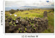 Hawaii, Maui, Kula, A stone wall lines a country road Wall Mural
