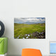 Hawaii, Maui, Kula, A stone wall lines a country road Wall Mural