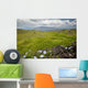 Hawaii, Maui, Kula, A stone wall lines a country road Wall Mural
