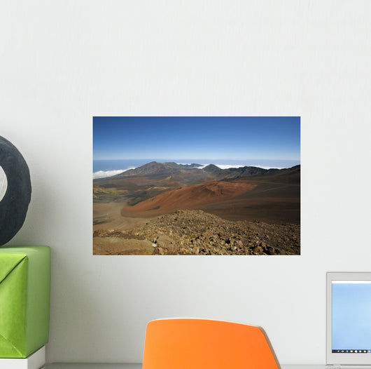 Hawaii, Maui, Haleakala Crater landscape Wall Mural
