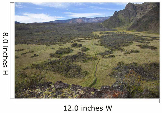 Hawaii, Maui, Haleakala, The hiking trail through the Volcanic Crater Wall Mural
