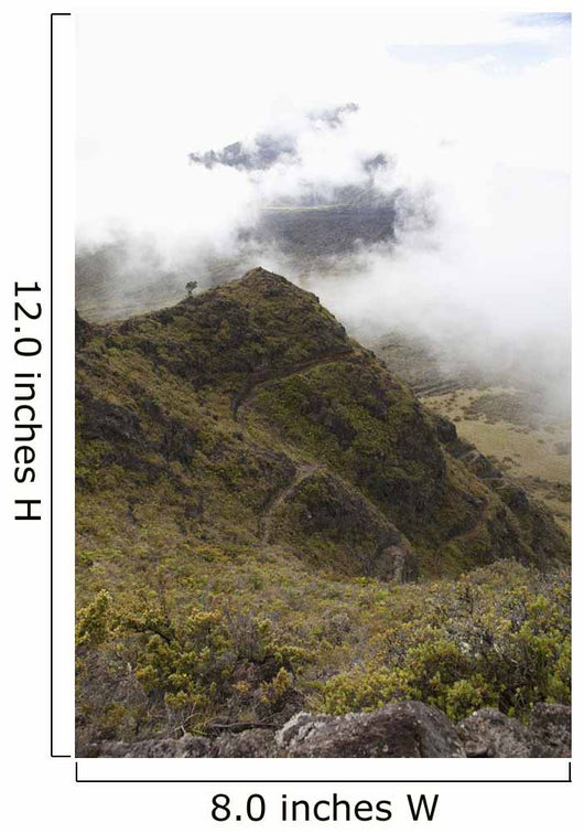 Hawaii, Maui, Haleakala Switchbacks through clouds Wall Mural