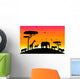 Safari Acacia Animal Wall Mural