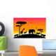 Safari Acacia Animal Wall Mural