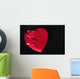 Valentines heart-shaped candy box against black background Wall Mural