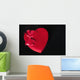 Valentines heart-shaped candy box against black background Wall Mural