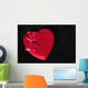 Valentines heart-shaped candy box against black background Wall Mural