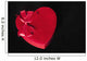 Valentines heart-shaped candy box against black background Wall Mural
