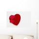 Valentines heart-shaped candy box against white background Wall Mural
