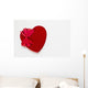 Valentines heart-shaped candy box against white background Wall Mural