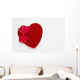 Valentines heart-shaped candy box against white background Wall Mural