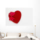 Valentines heart-shaped candy box against white background Wall Mural