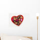 Valentines Heart-shaped Tray with Wall Decal