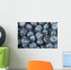 Close up shot of several fresh blueberries Wall Mural