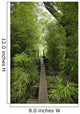 Hawaii, Maui, Waihee, A swinging Bridge into a lush green forest Wall Mural