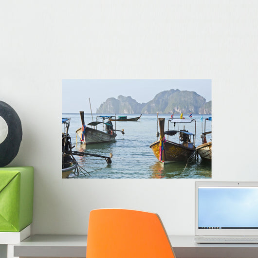 Mountains in distance Wall Mural
