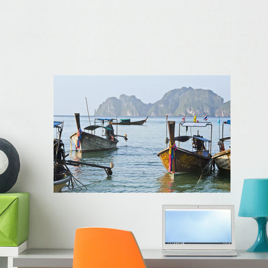Mountains in distance Wall Mural