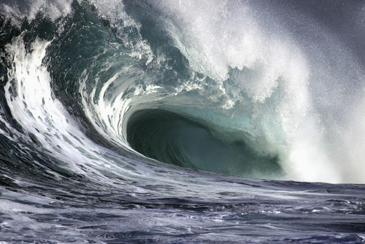 Hawaii, Big powerful wave break Wall Mural