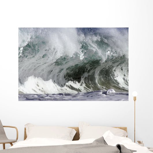 Hawaii, Big powerful wave break Wall Mural